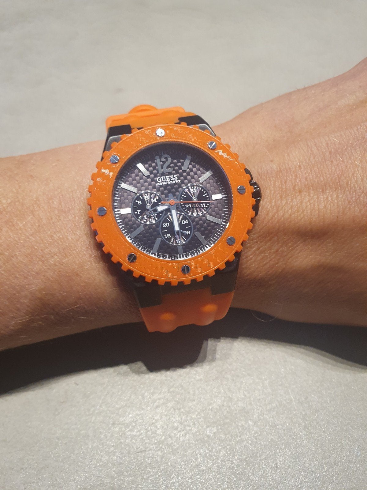 twee prachtige herenhorloges,blauwe nieuw en orange 2 maal, Handtassen en Accessoires, Staal, Polshorloge, Nieuw, Kunststof