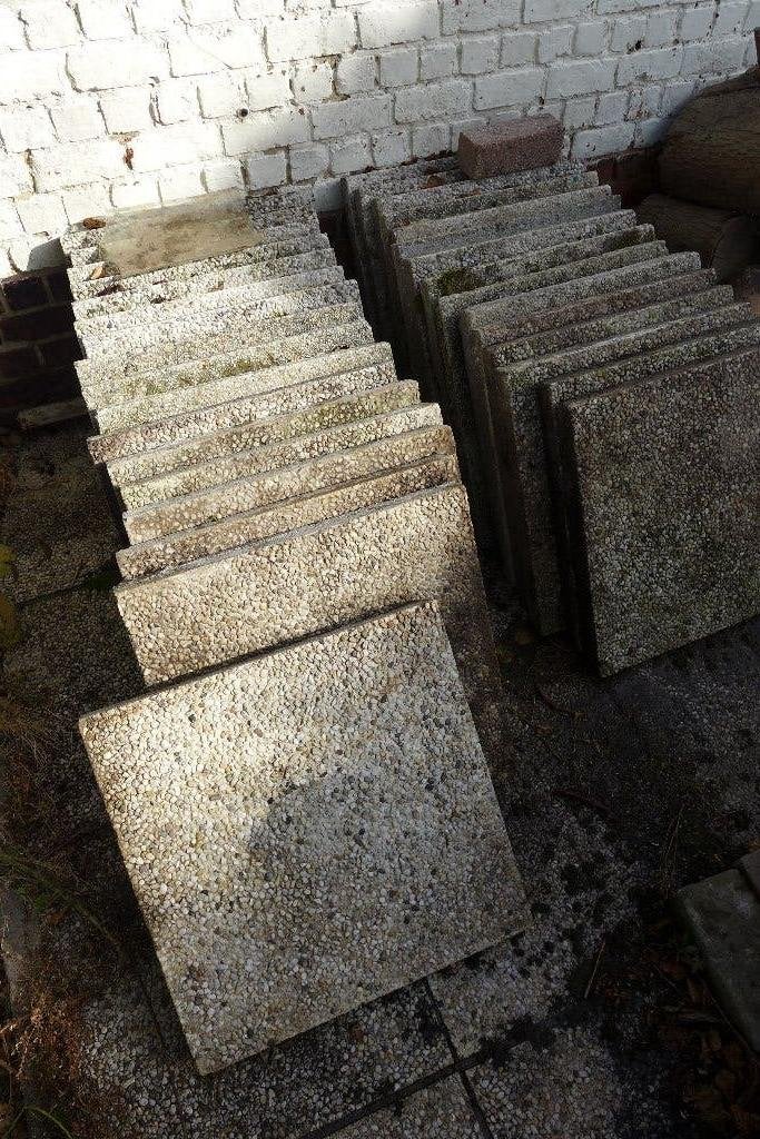 Silex tegels, Ophalen, Gebruikt, Beton, Terrastegels