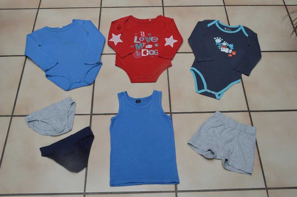 Lingerieset T92 voor babyjongens: rompertje, slipje,..., Kinderen en Baby's, Kinderkleding | Maat 92, Ophalen of Verzenden, Gebruikt
