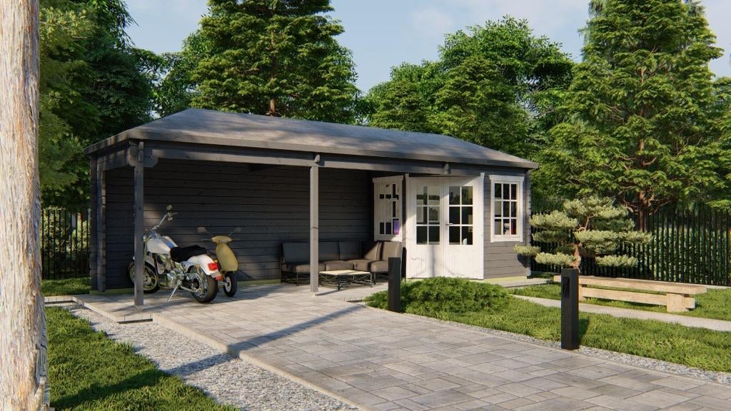Cabane en rondins - Maison de jardin Gretel | 44 mm |, Envoi, Neuf