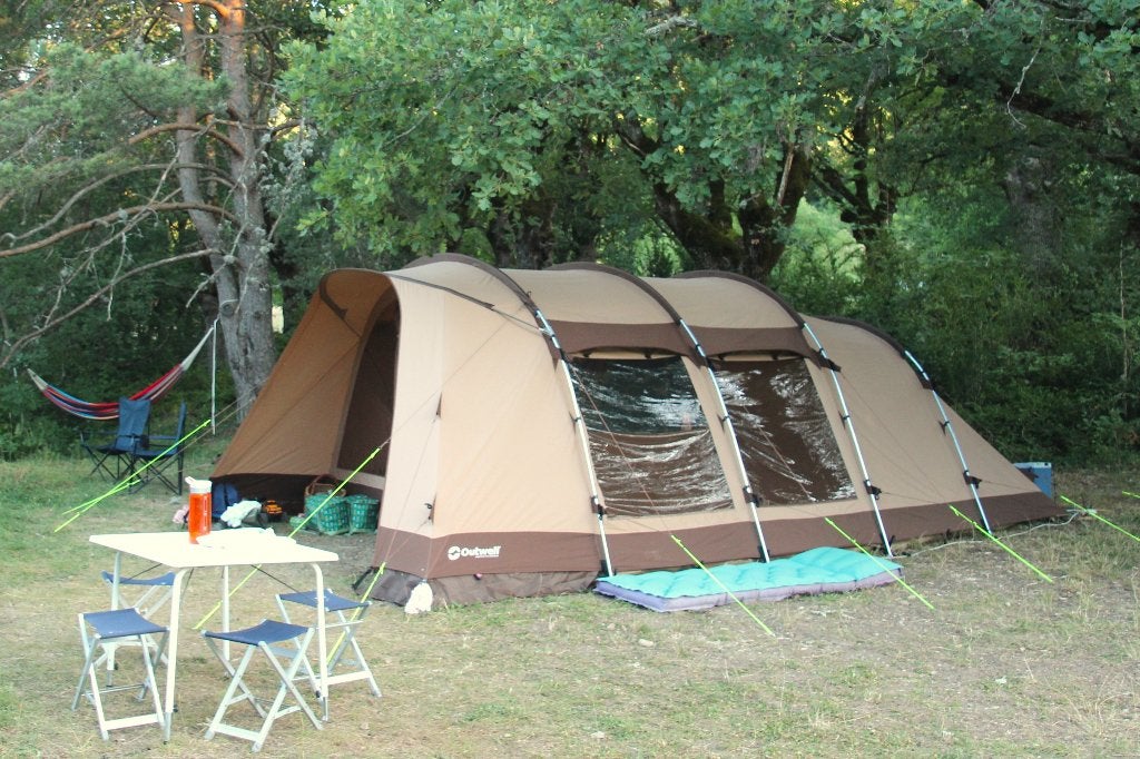 Outwell Newgate 6 — Tente familiale en polycoton (6 pers.), Caravanes & Camping, Enlèvement, Utilisé, Jusqu'à 6
