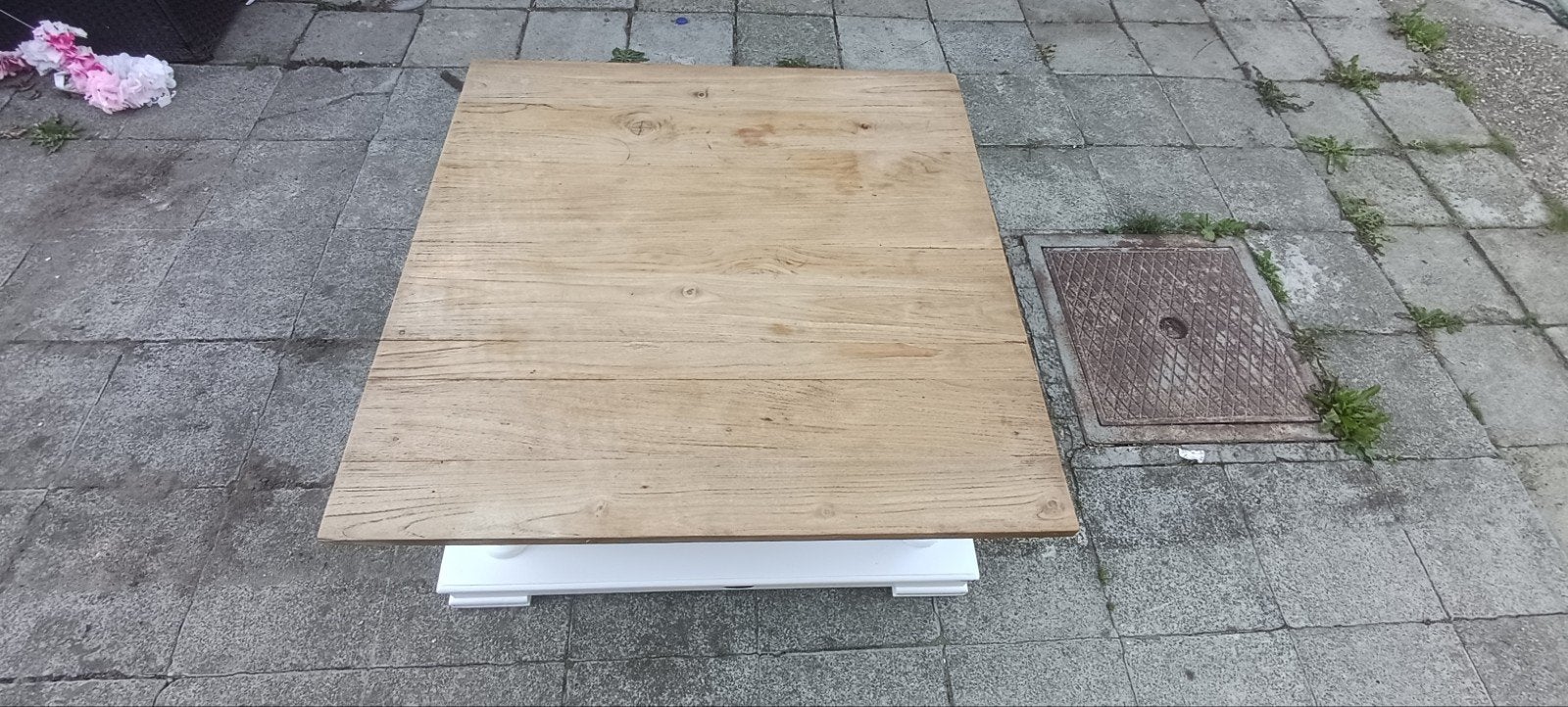 mooie landelijke houten salon tafel, Ophalen, Hout