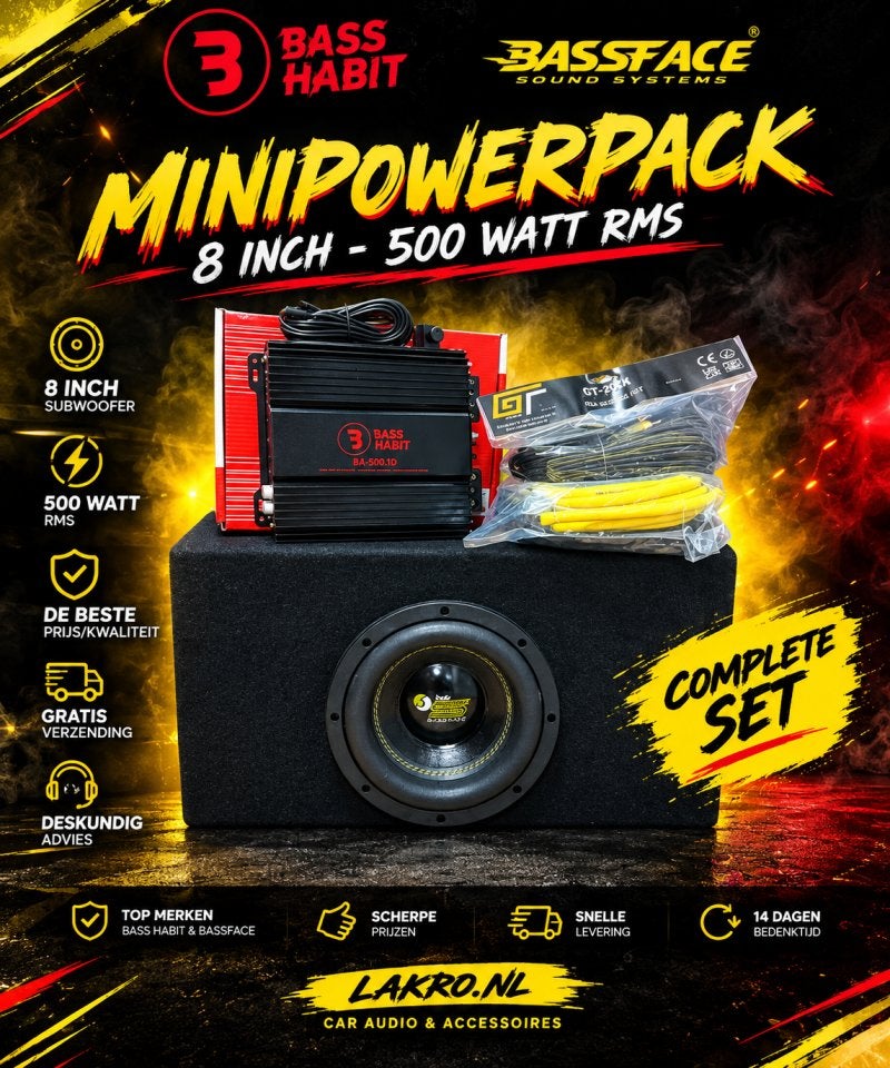 Minipowerpack 6 - Bassface/Bass Habit - 8 inch - 500 watt