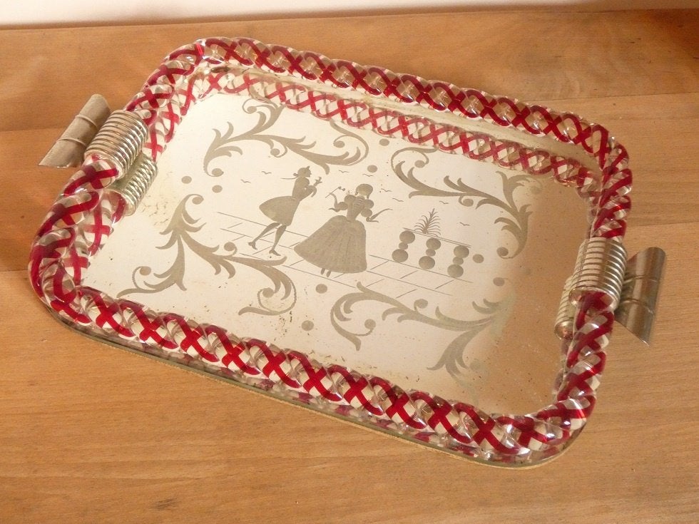 Murano dienblad Ercole Barovier., Antiek en Kunst, Ophalen