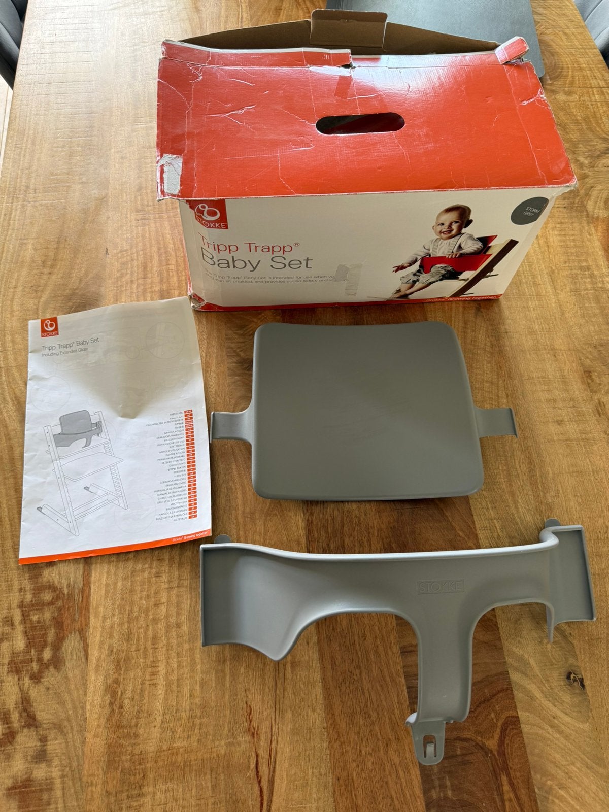 Stokke Tripp Trapp baby set Storm Grey, Enlèvement ou Envoi, Comme neuf