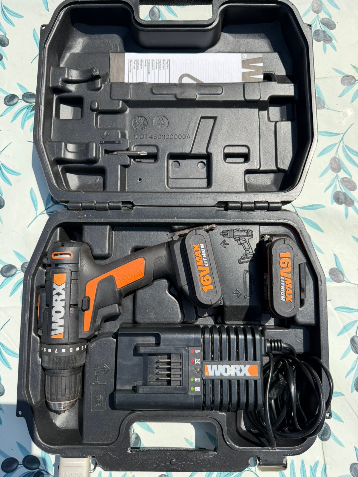 WORX 16V MAX Accuboormachine | 2 Accu’s + Oplader + Koffer, Doe-het-zelf en Bouw, Gereedschap | Boormachines, Ophalen of Verzenden