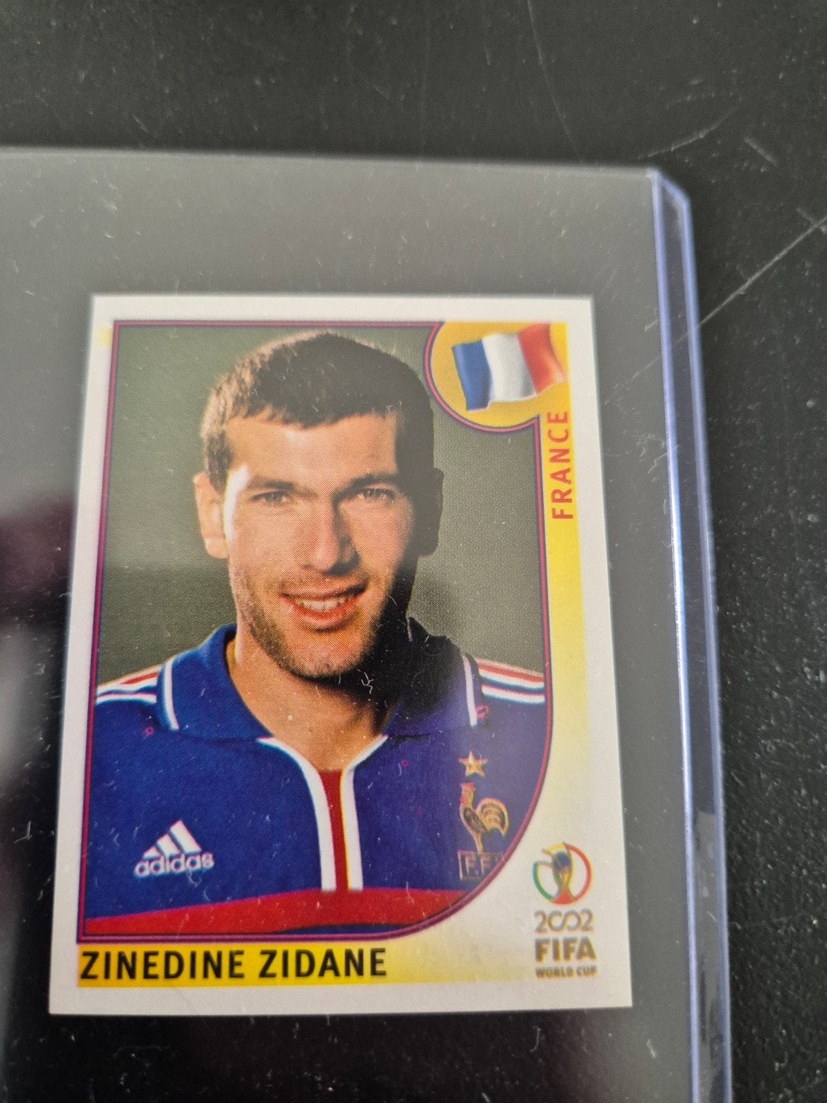 panini worldcup 2002 Zidane, Verzenden, Sticker