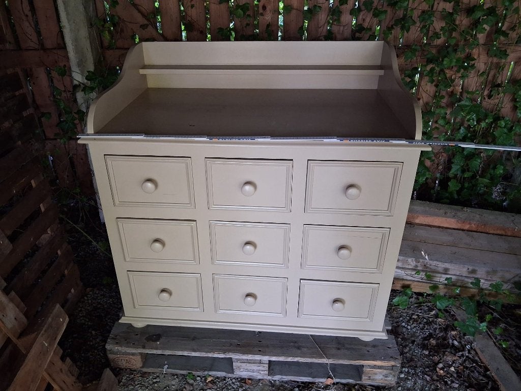 Commode en bois massif, Maison & Meubles, 5 tiroirs ou plus, Comme neuf, 100 à 150 cm, Enlèvement