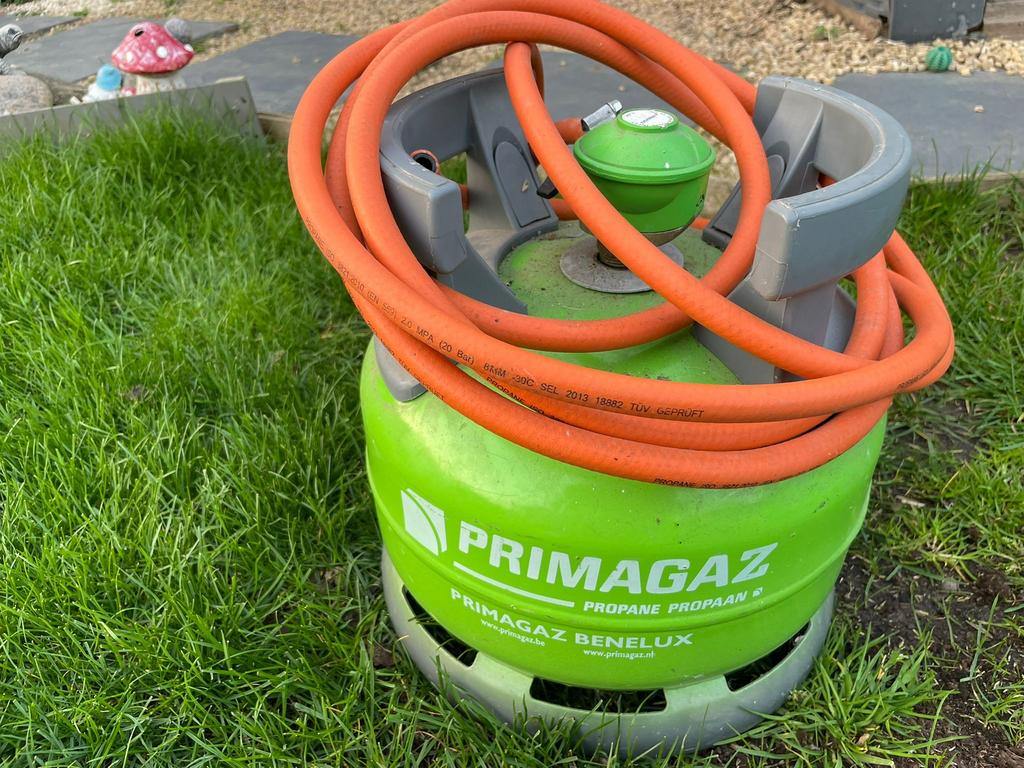 kleine camping gasfles, Ophalen