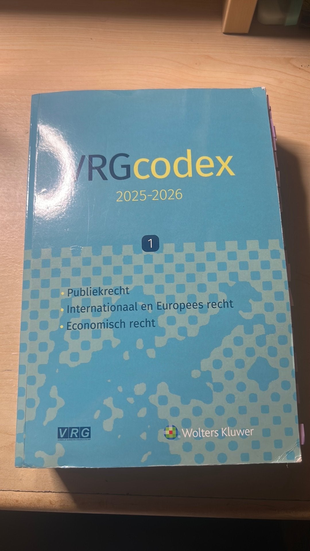 VRG Codex 2025-2026 droit public, internat, écologi et euro, Livres, Enlèvement ou Envoi, Utilisé, Enseignement supérieur professionnel
