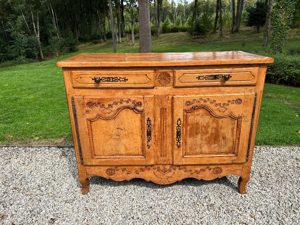 Massief kersenhouten laag dressoir, Antiek en Kunst, Ophalen