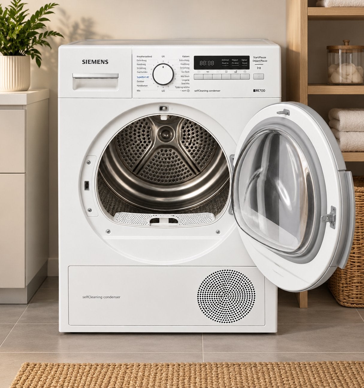 Siemens iQ700 – SelfCleaning Condenser – Zeer goede staat, Elektronische apparatuur, Ophalen, 6 tot 8 kg, Anti-kreukfase, Zo goed als nieuw