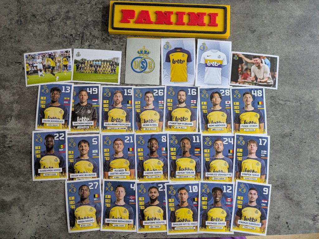 PANINI FOOTBALL 2024/25 UNION S.G. 26x AUTOCOLLANTS FOOT, Envoi, Neuf