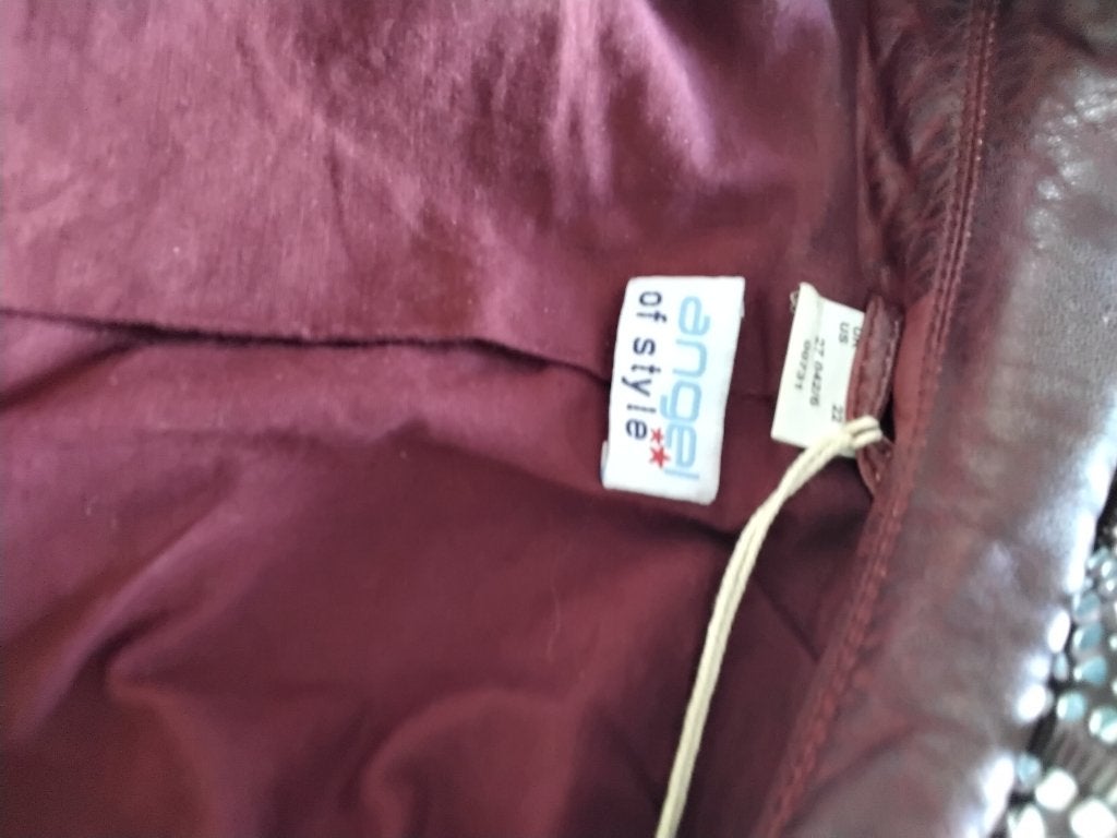 Lederen  jas dames, ANDERE, Ophalen of Verzenden, Zo goed als nieuw, Rood