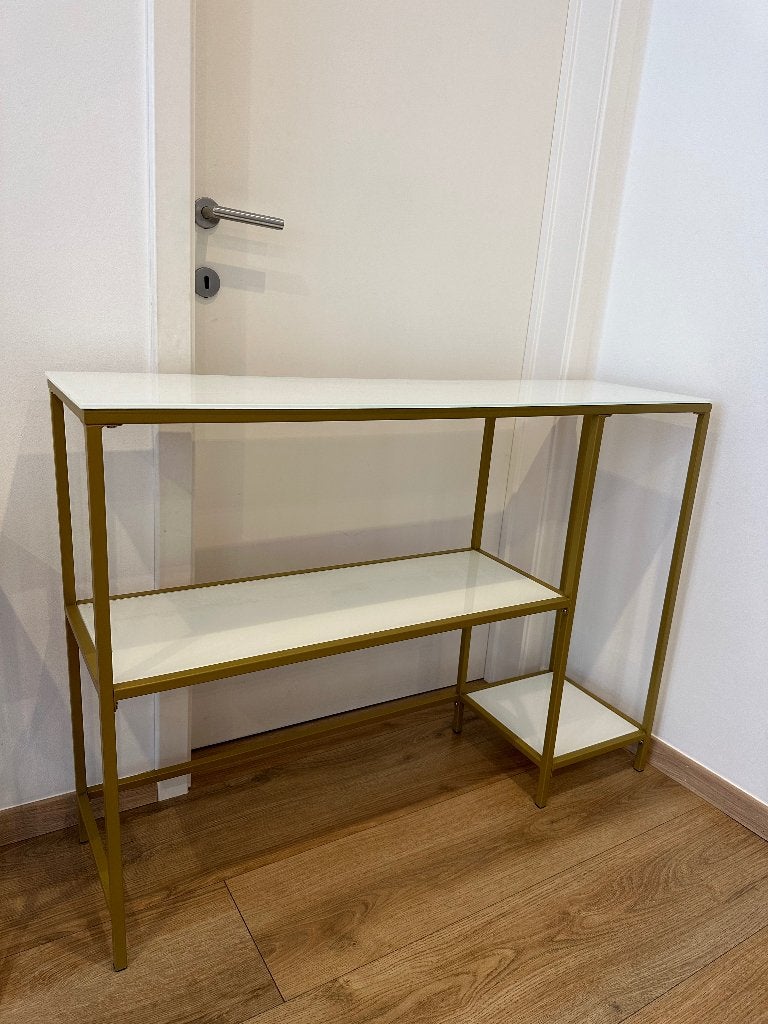 Meuble doré et blanc JYSK, Maison & Meubles, Enlèvement, Comme neuf