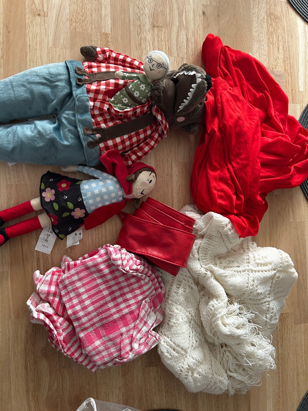 Roodkapje handpoppen set, Antiek en Kunst, Ophalen