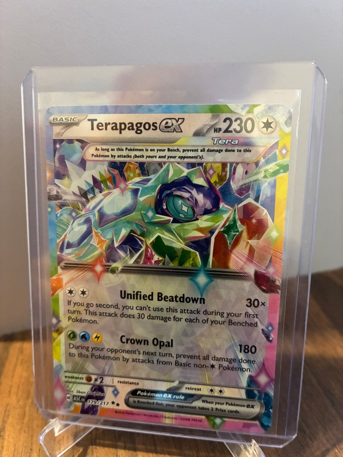 Pokemon terapagos ex ascended heroes, Ophalen of Verzenden, Zo goed als nieuw, Booster