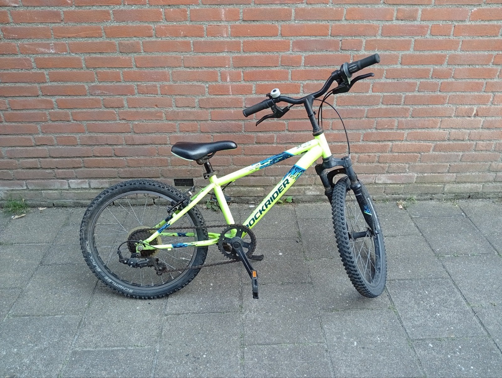 Rockrider 20 inch, Fietsen en Brommers, Ophalen, Gebruikt, Staal, Velgrem