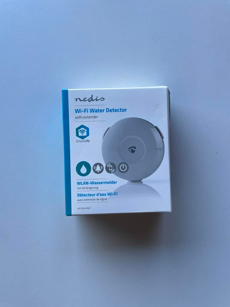 Nedis Wi-Fi Water Detector+verlengkabel NIEUW in doos, Detector, Sensor of Melder, Nieuw, Ophalen of Verzenden, Overige soorten