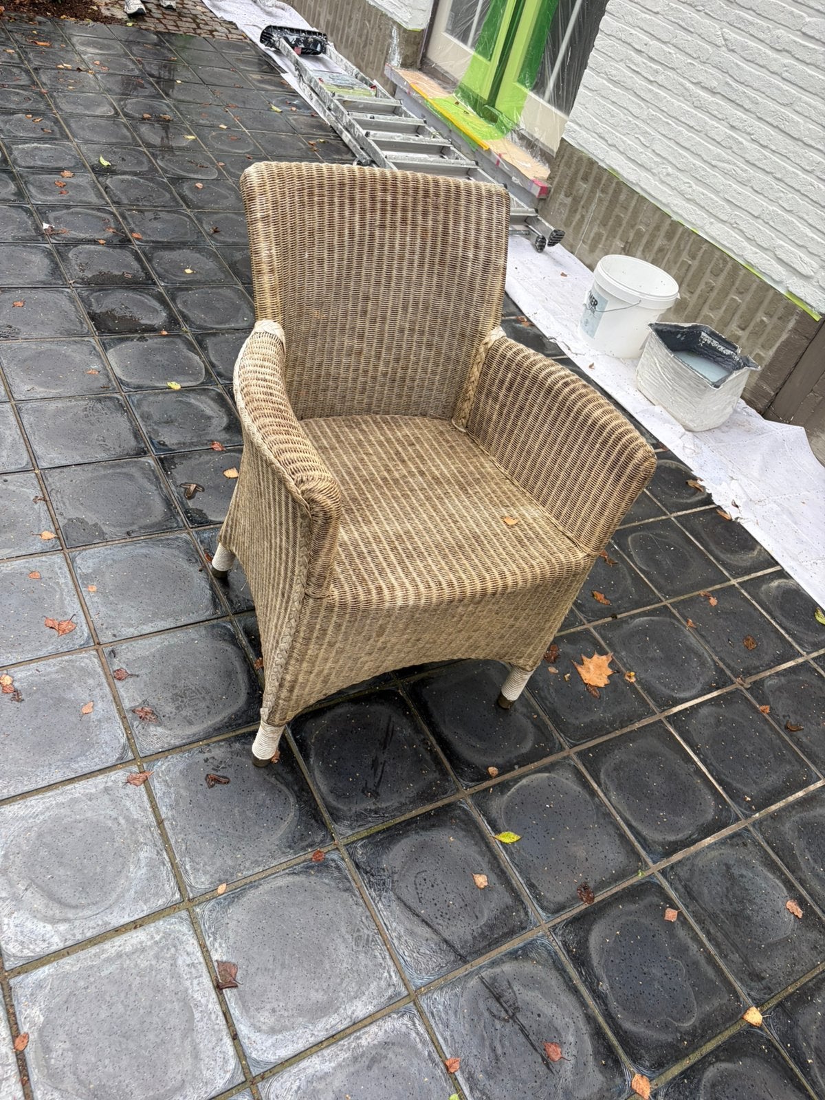 6 x tuinstoelen van riet GRATIS, Tuin en Terras, Ophalen, Gebruikt