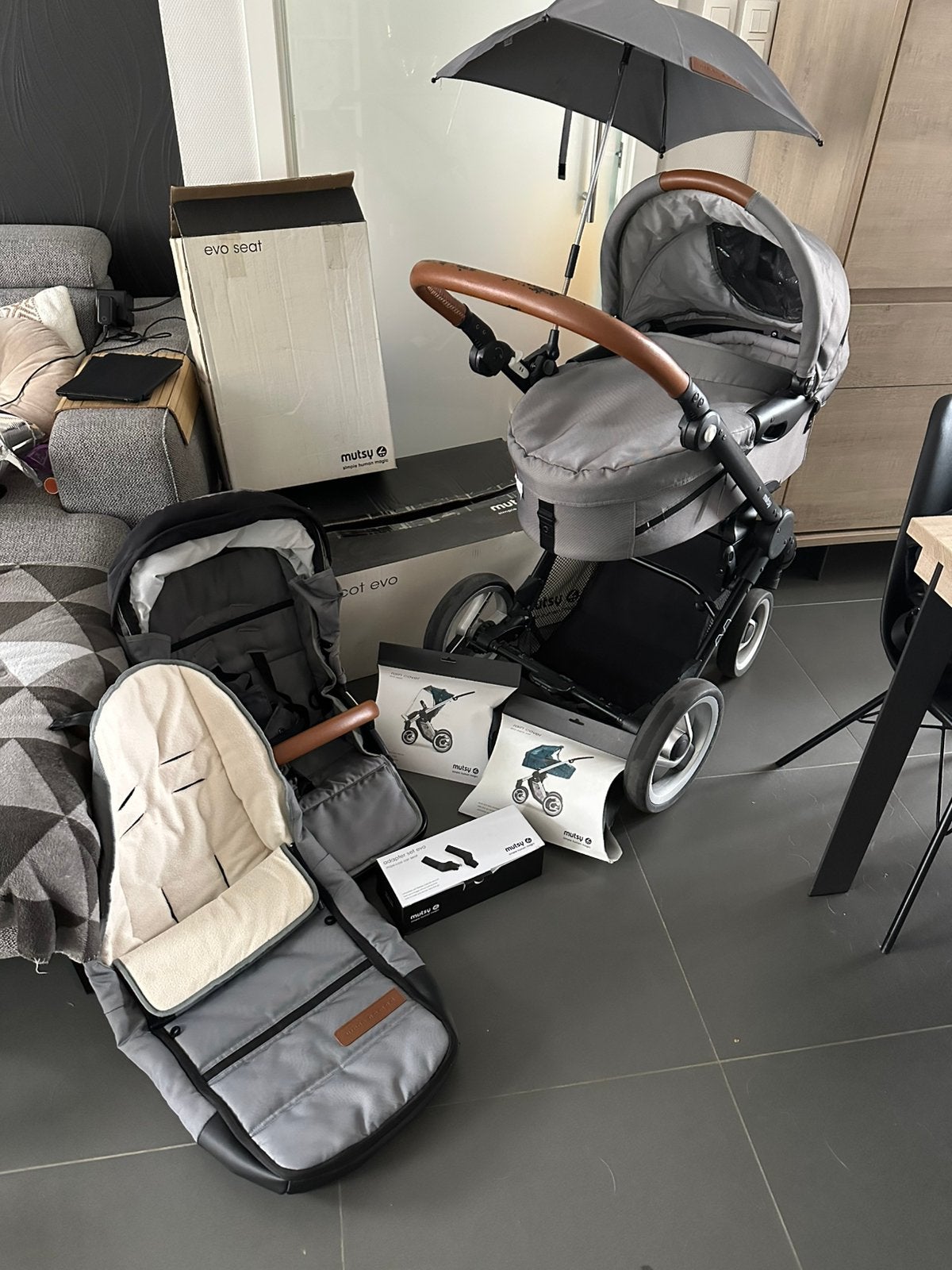 Kit complet Musty Evo, Poussette combi, Enlèvement, Utilisé, Avec nacelle