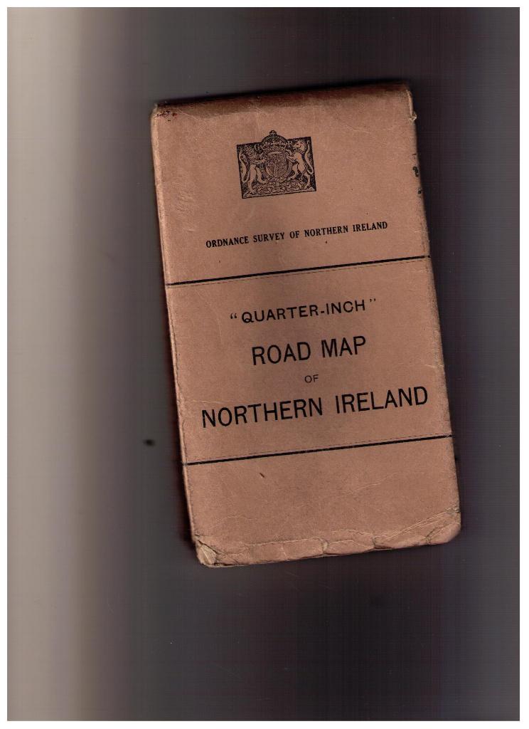 Oude wegenkaart van Noord-Ierland 1939, Boeken, Atlassen en Landkaarten, Gelezen, Verenigd Koninkrijk, Verzenden, Landkaart