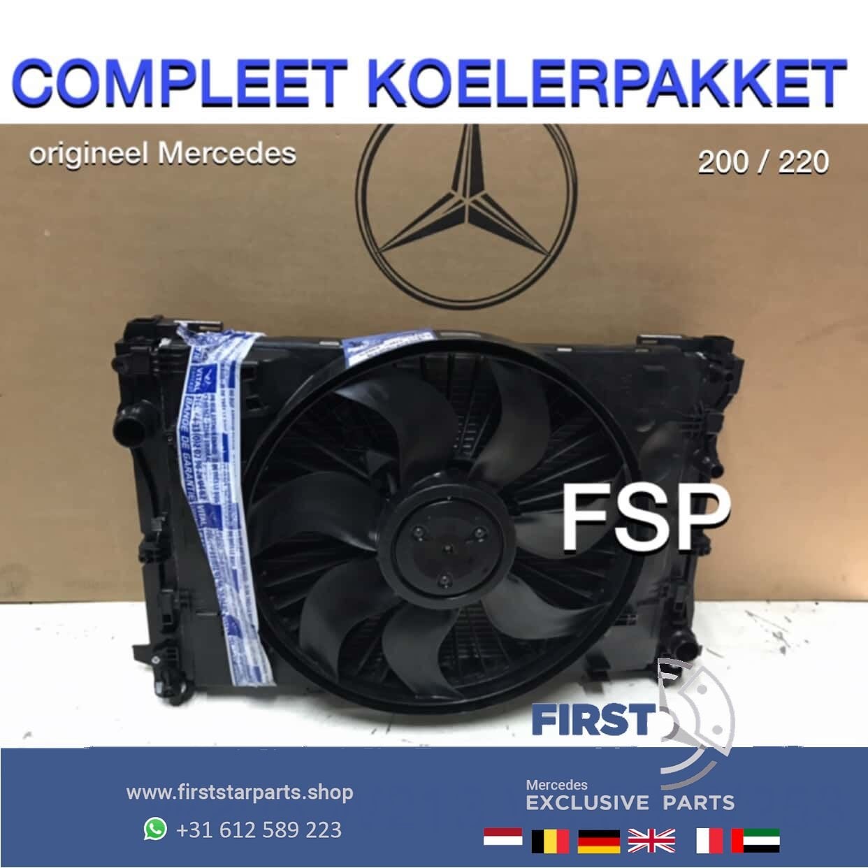W205 C205 180 200 220 250 KOELERPAKKET COMPLEET Mercedes C K, Utilisé, -, -, Enlèvement ou Envoi