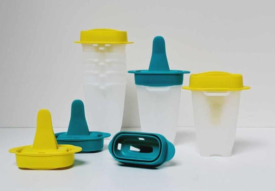 Tupperware™ « LollyTupp's » Glace - x 6 - vert et jaune, Envoi, Neuf, Jaune, Boîte
