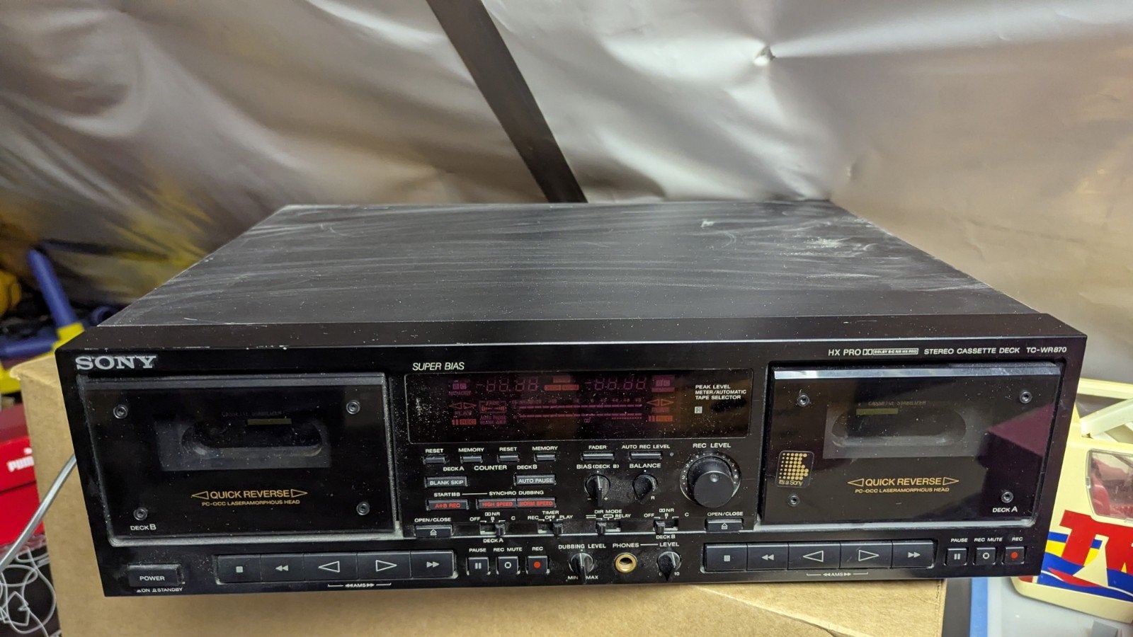 sony TC-WR870 cassette deck, TV, Hi-fi & Vidéo, Decks cassettes, Enlèvement, Sony