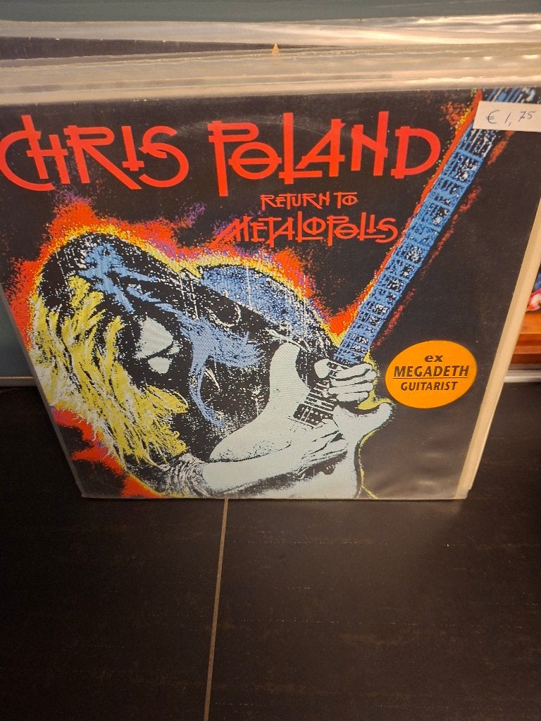 lp - chris poland - return to metalopolis - bak 5, LP, Heavy metal, Zo goed als nieuw, 12 inch