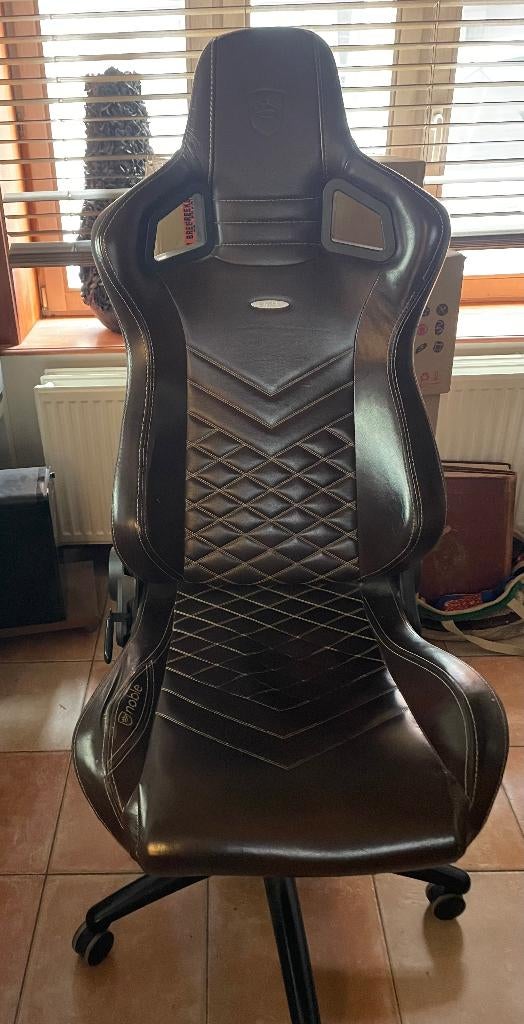 Lederen bureaufauteuil, Ophalen, Gebruikt, Overige kleuren, Bureaustoel