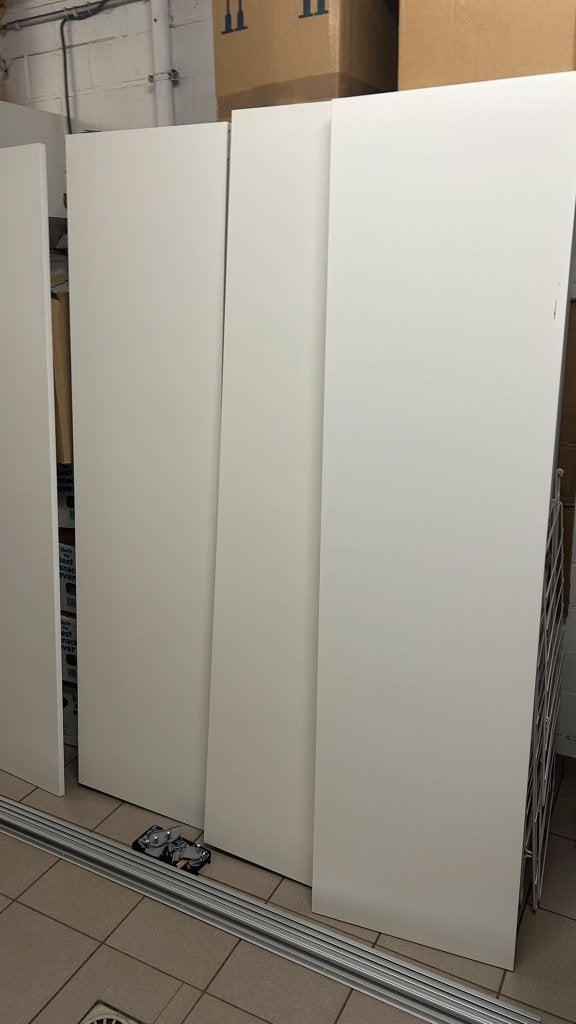 HASVIK Schuifdeur, set van 2, wit, 200x201 cm, Huis en Inrichting, Ophalen, Gebruikt