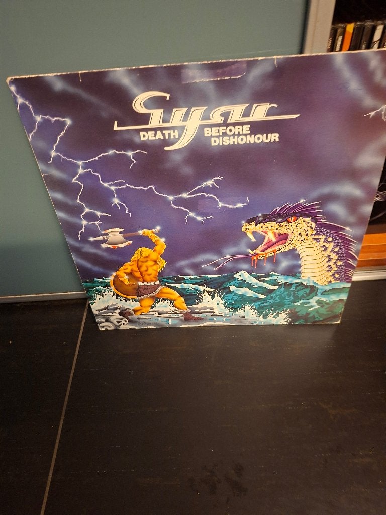 lp - syar - death before dishonour - vak 8, Heavy metal, Enlèvement ou Envoi, Utilisé, Pochette photo
