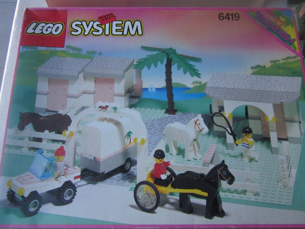 Lego 6419 luxe manege als nieuw, volledig met doos, Lego, Ensemble complet, Comme neuf, Boîte incluse