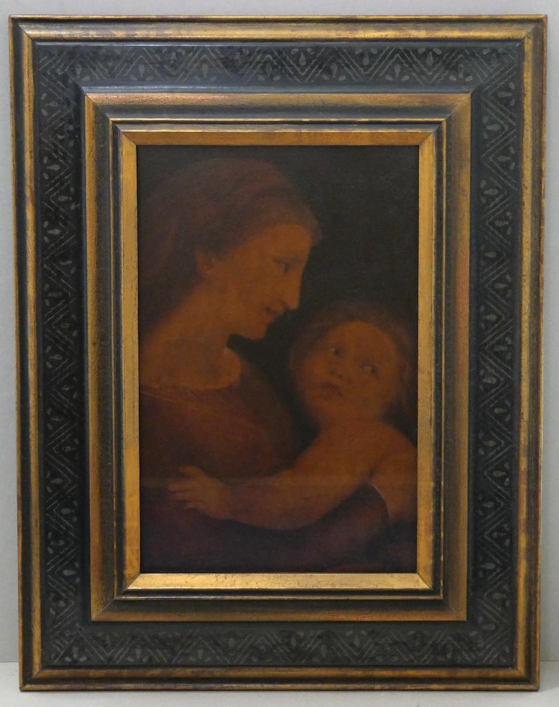 ANTIEK SCHILDERIJ - Russisch? Madonna Maria met kind Jezus, Ophalen
