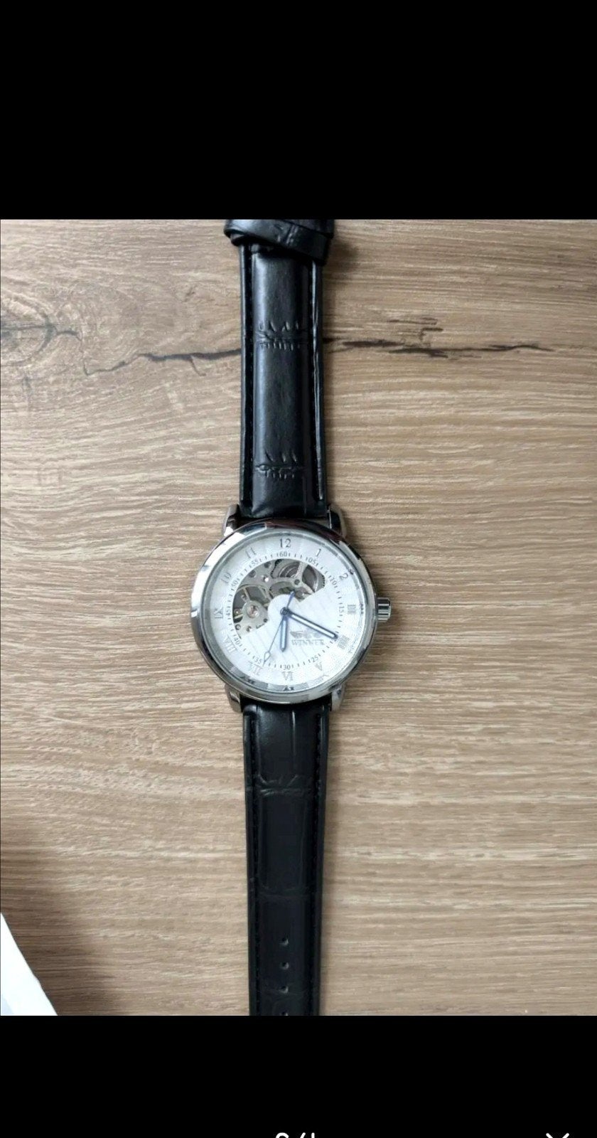 montre mécanique a remontage manuel, Envoi, Neuf, Noir