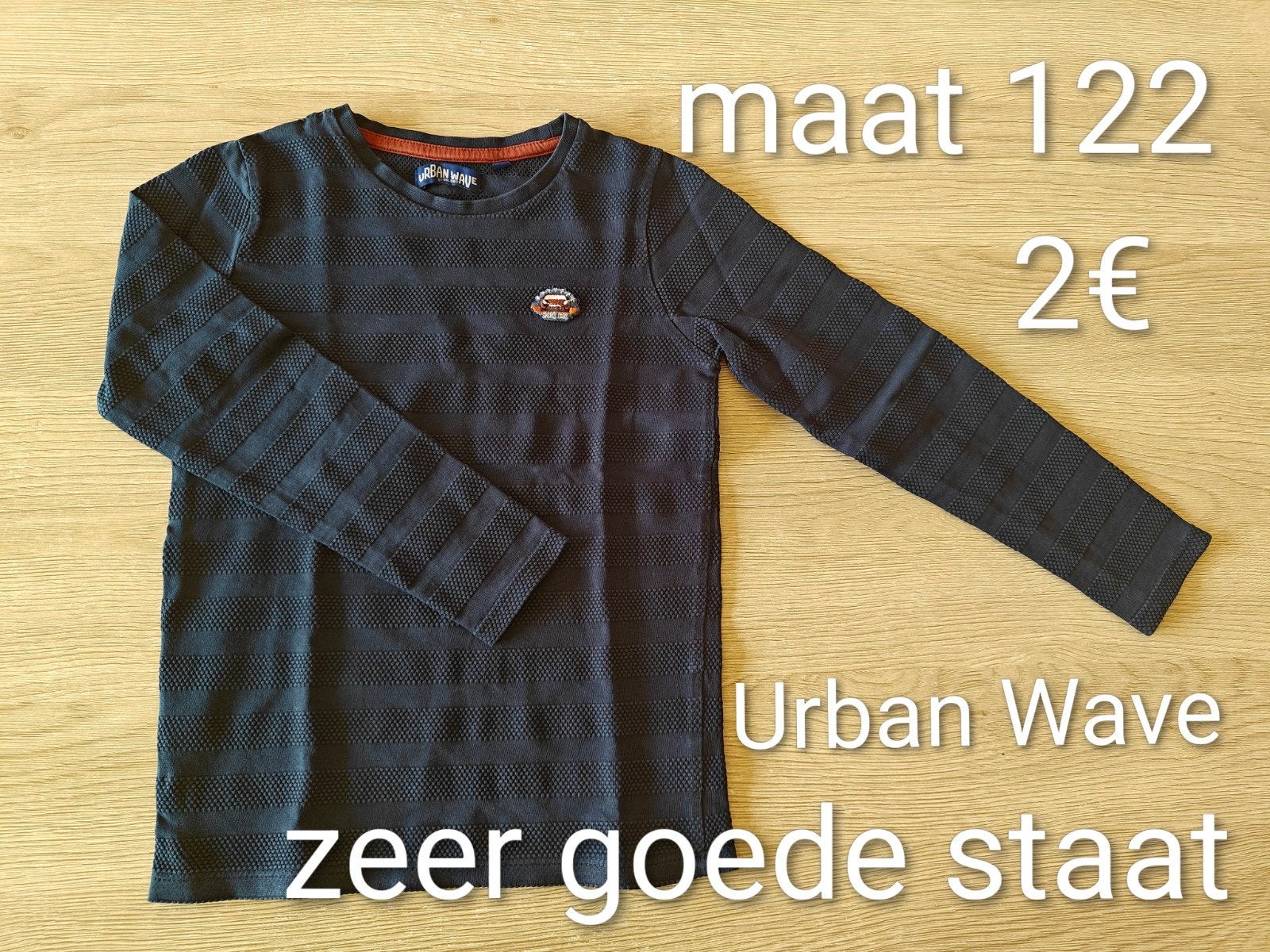 Shirt lange mouwen jongen - maat 122 - Urban Wave, Kinderen en Baby's, Gebruikt, Urban wave, Ophalen of Verzenden, Shirt of Longsleeve