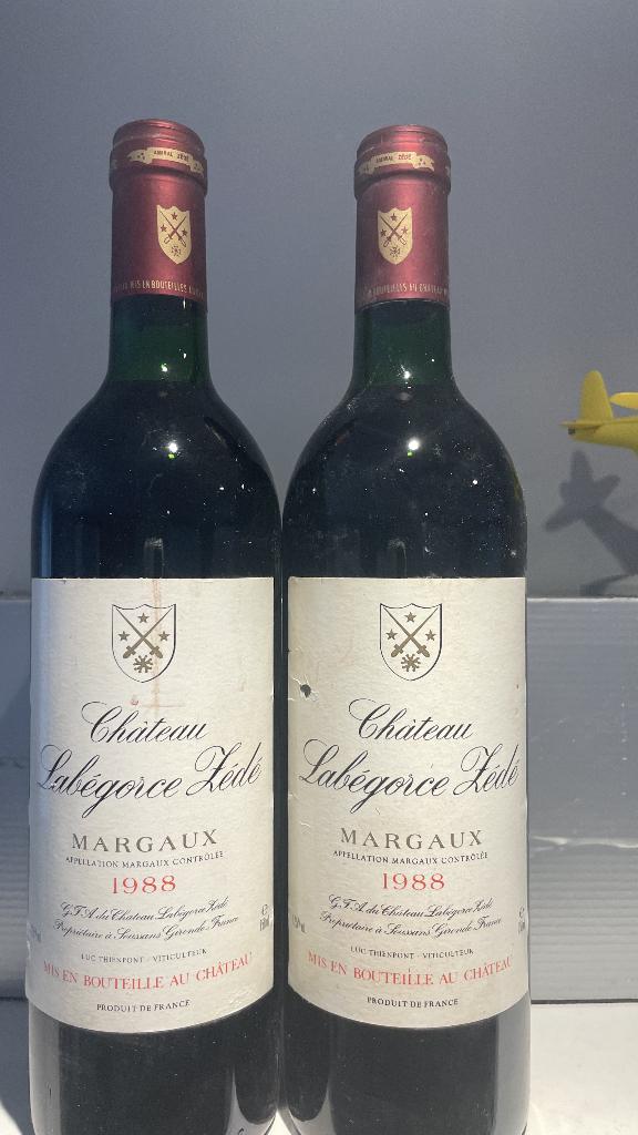 lot de 2X LABEGORCE ZEDE 1988 margaux, Enlèvement ou Envoi