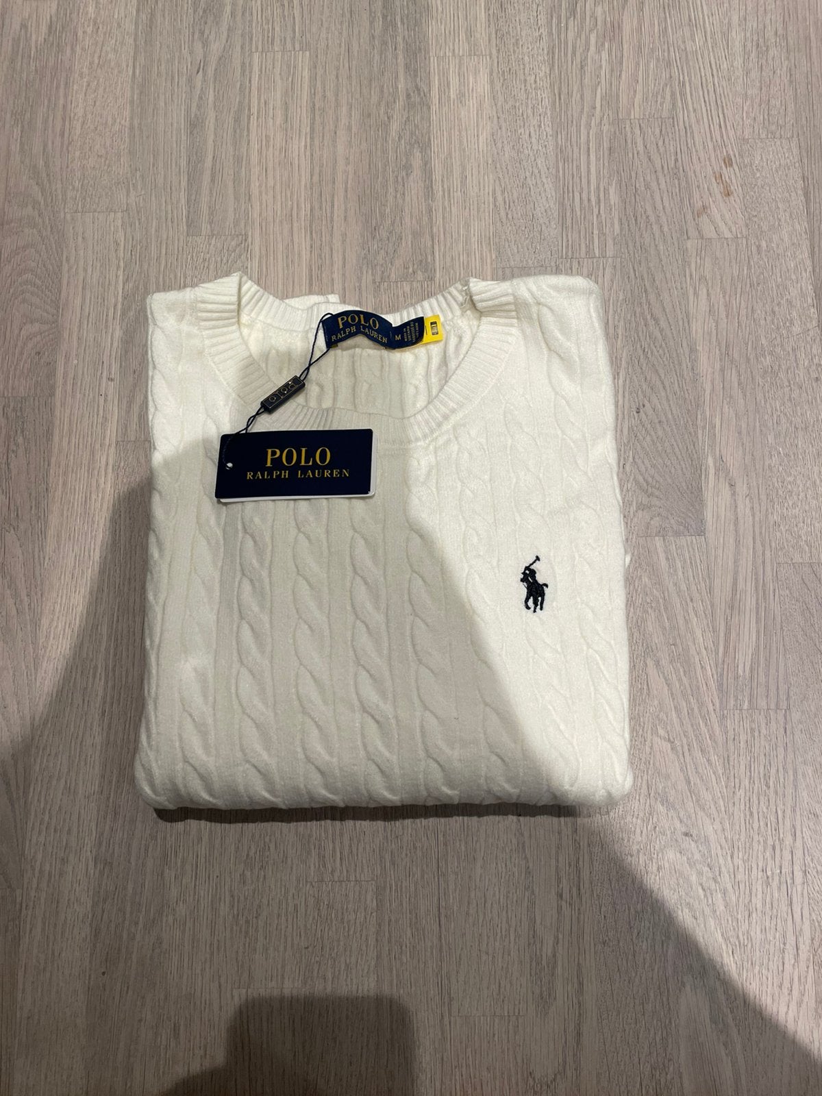 Polo Ralph Lauren en maille torsadée beige, Vêtements | Hommes, Enlèvement ou Envoi, Neuf, Taille 48/50 (M), Beige
