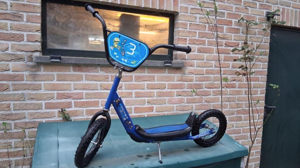 Kinderstep met luchtbanden, Ophalen