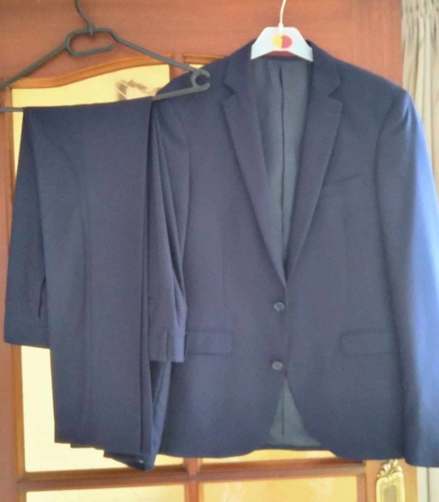 kostuum pier one maat 46 donkerblauw, Kleding | Heren, Blauw, Pier One, Ophalen of Verzenden, Zo goed als nieuw