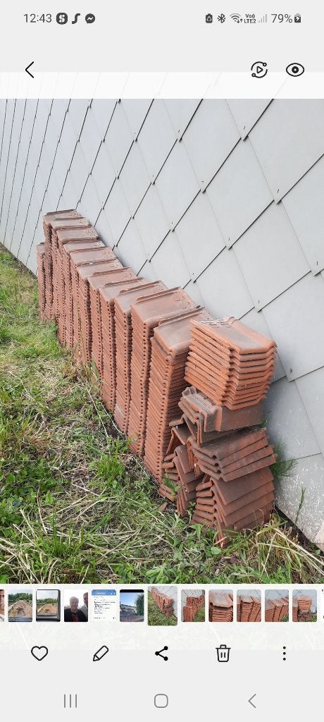 Dakpannen rustiek 22cmx30cm 450 stuks, Ophalen, Steen of Klei, Zo goed als nieuw, 15 m² of meer