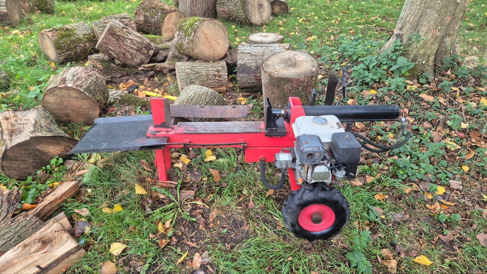 houtklover, Tuin en Terras, Ophalen, Gebruikt, Benzine, Handmatig