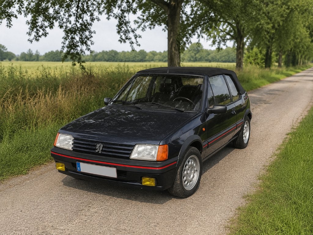 Peugeot 205 CTI 1.6 Cabriolet, Autos, Cabriolet, Boîte manuelle, Autres couleurs, Noir