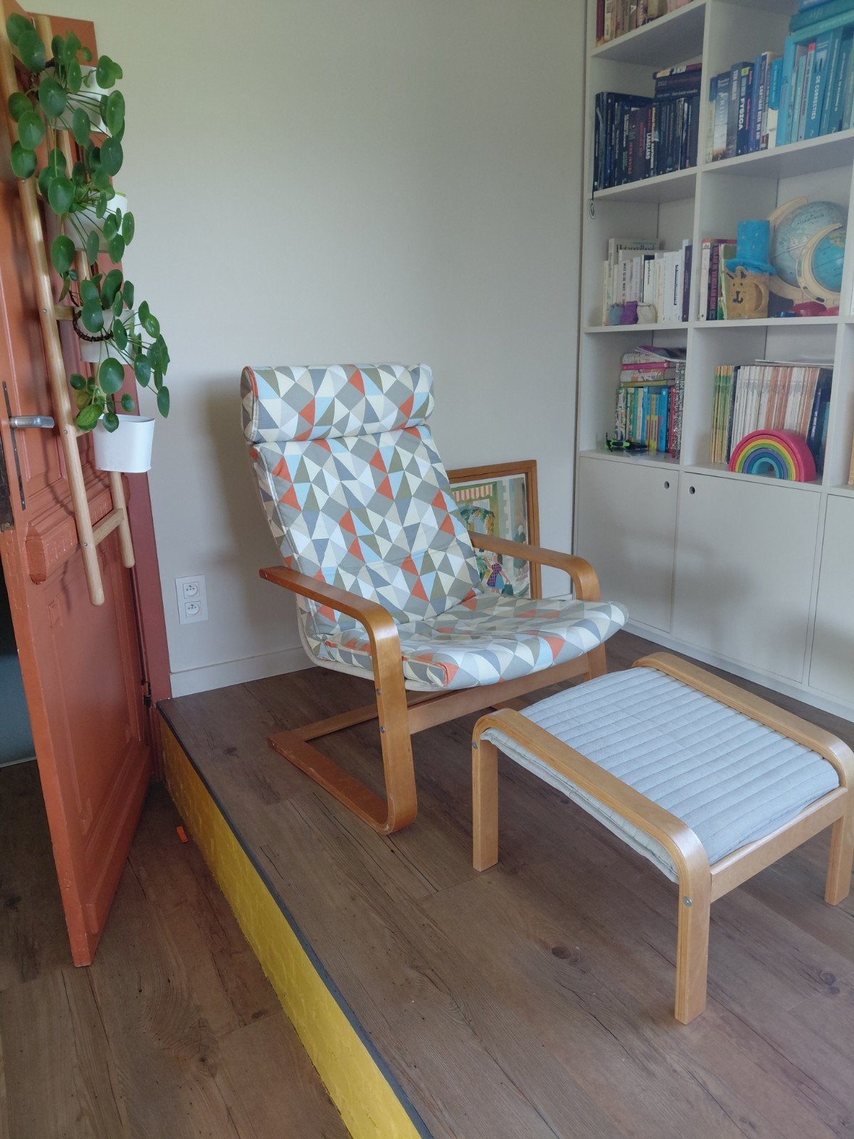Ikea relaxstoel met voetenbankje, Ophalen