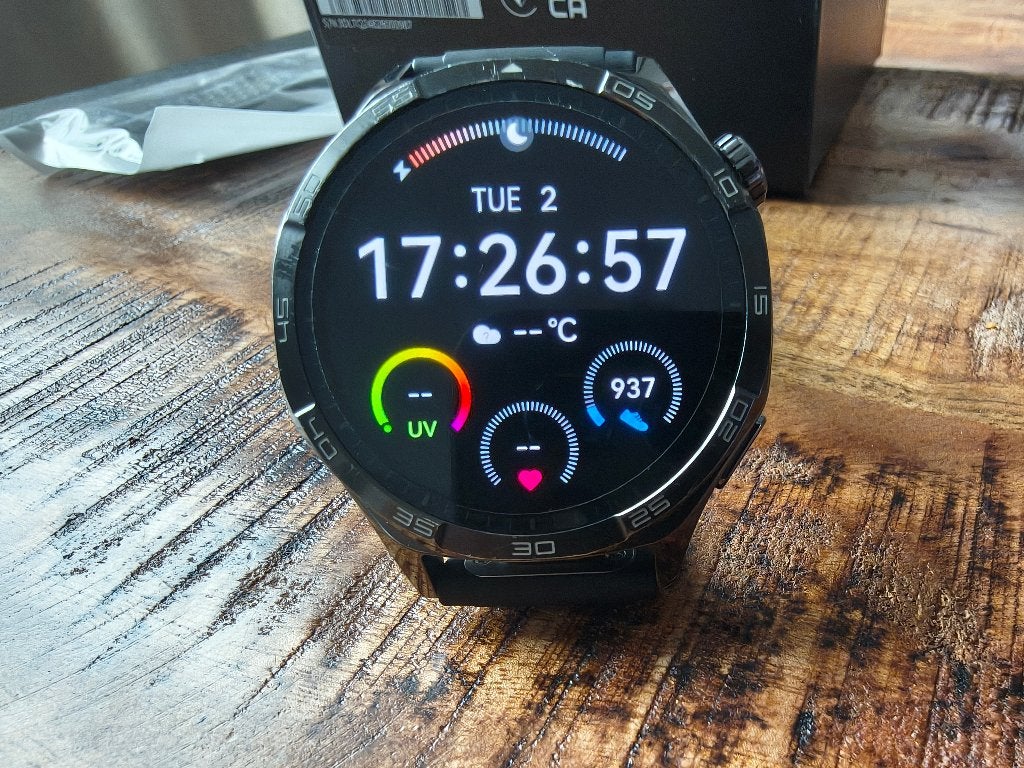 Smartwatch Huawei GT5 46mm, Handtassen en Accessoires, Smartwatches, Gebruikt, Conditie, Zwart, Ophalen of Verzenden