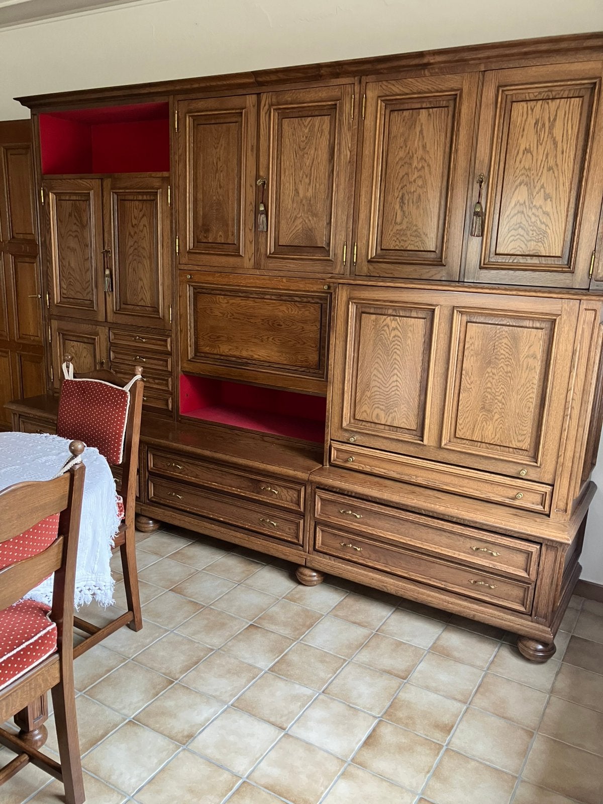 Eiken Tafel en kast, Huis en Inrichting, Ophalen