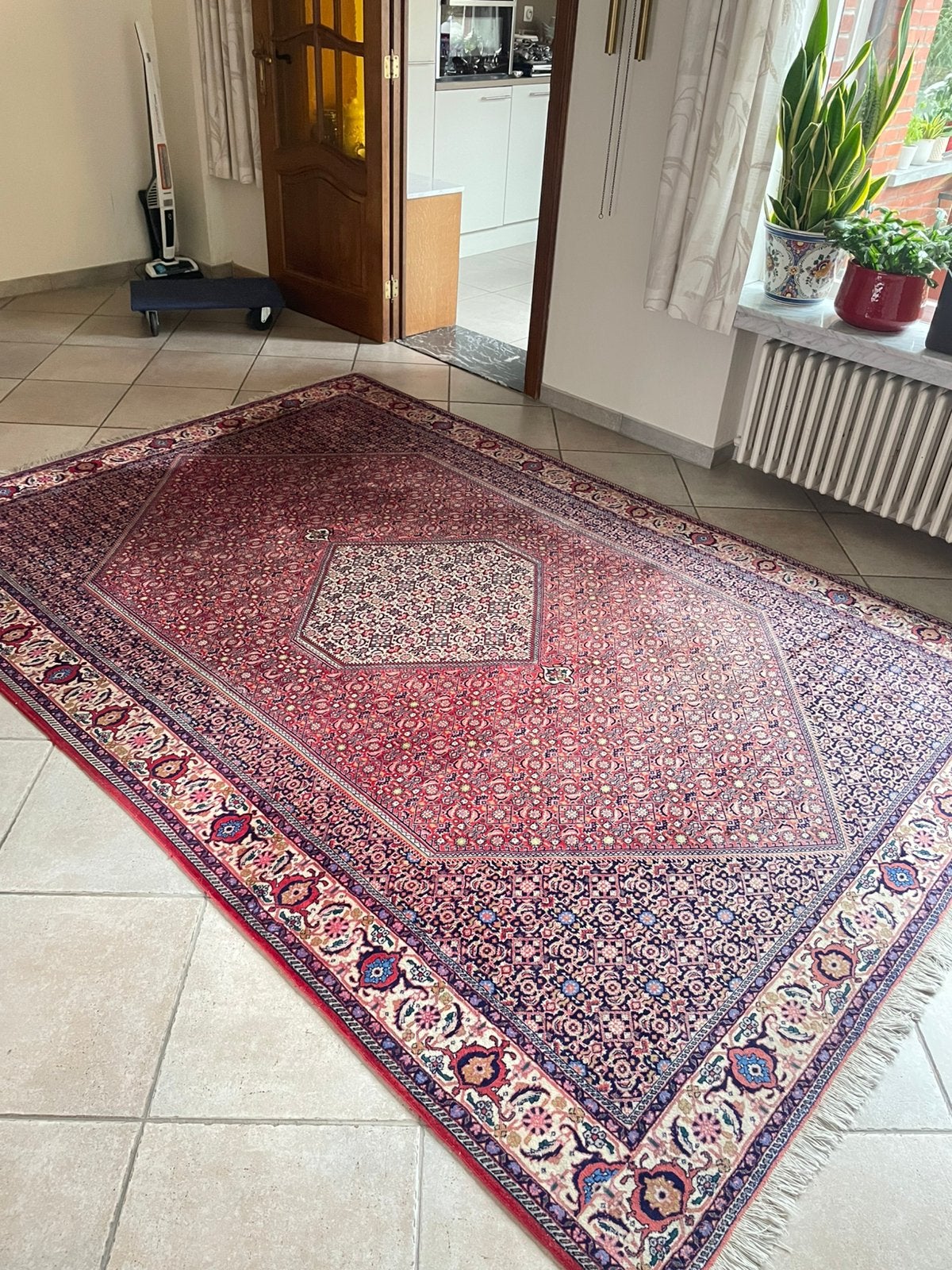 Authentiek handgeknoopt Perzisch tapijt  200 x 290 cm, Ophalen, Gebruikt, Rechthoekig