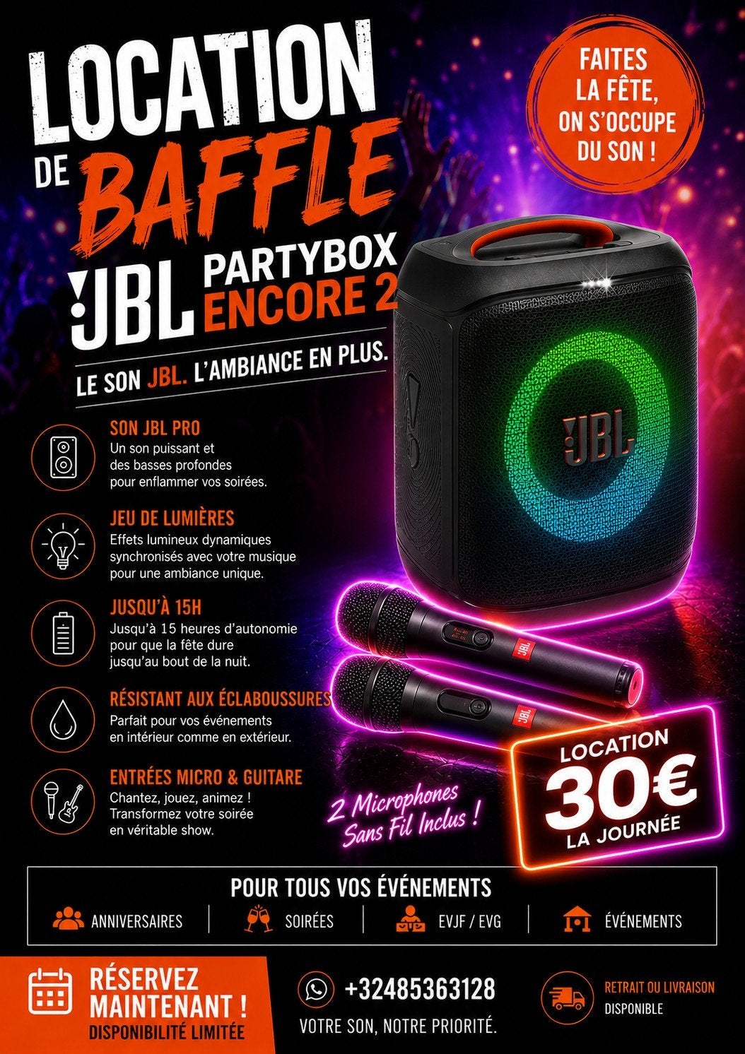 location baffle Jbl, Neuf, Ensemble complet