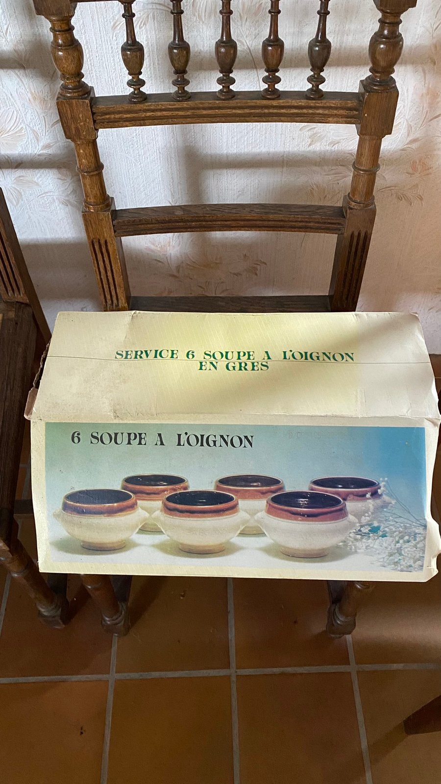 Ser 6 bols soupe a l’oignon brun céramique, Enlèvement ou Envoi, Comme neuf, Autre